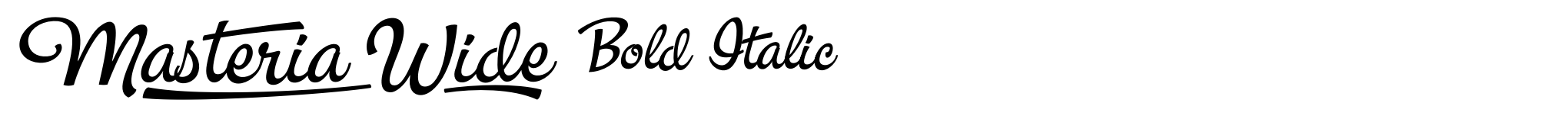 Masteria Wide Bold Italic image